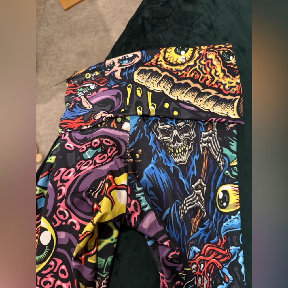 Grassroots jimbo Phillips multicolored yoga leggings size small EUC - Picture 13 of 16